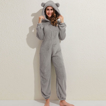 Zachte Fleece Onesie met Beren voor Volwassenen