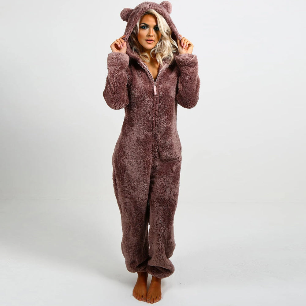 Zachte Fleece Onesie met Beren voor Volwassenen