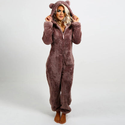 Zachte Fleece Onesie met Beren voor Volwassenen