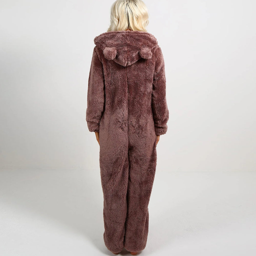 Zachte Fleece Onesie met Beren voor Volwassenen