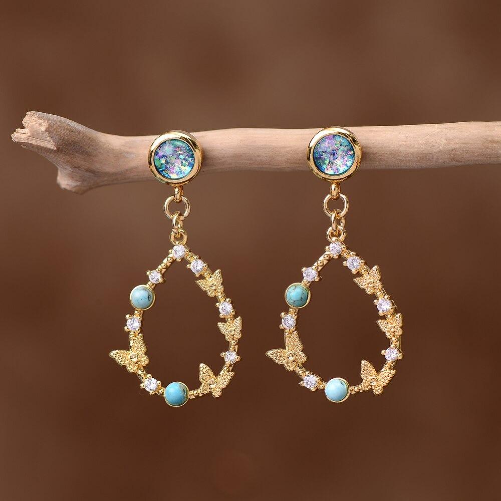 Waterdruppel Oorbellen Opaal Elyra Elegant Zilver - Mode Vibes