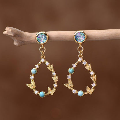 Waterdruppel Oorbellen Opaal Elyra Elegant Zilver - Mode Vibes