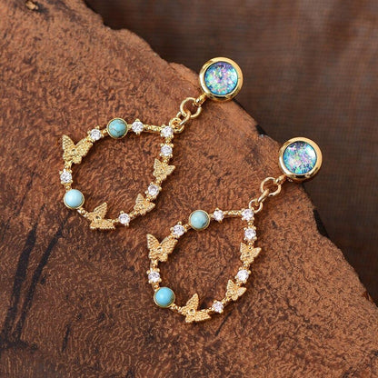 Waterdruppel Oorbellen Opaal Elyra Elegant Zilver