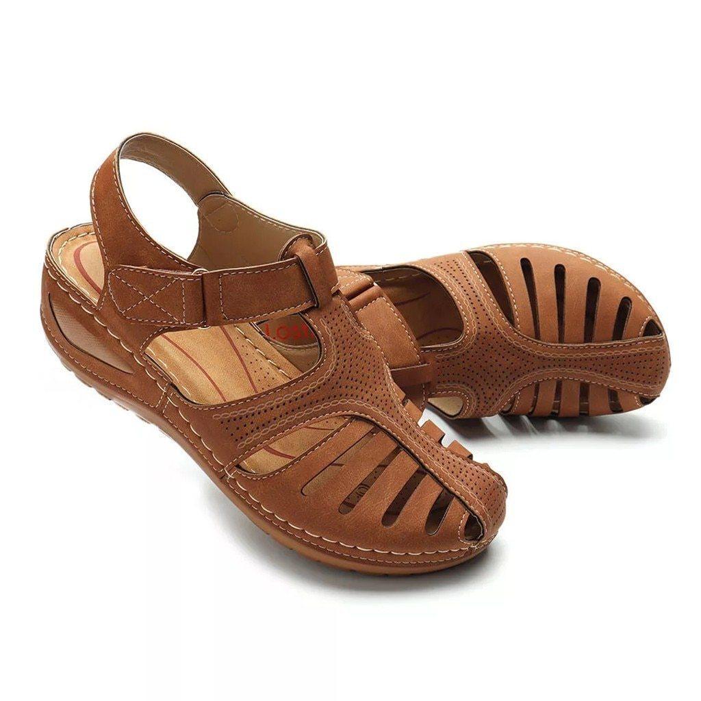 Velanora Comfortabele Orthopedische Lage Hak Sandalen