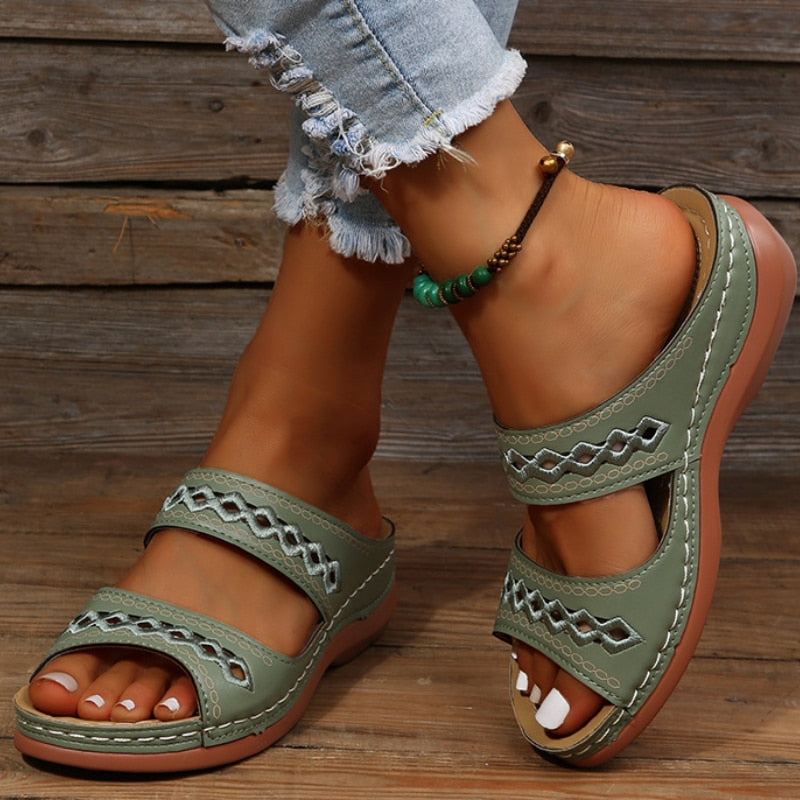 Dames Sandalen met Ondersteuning Comfortabele Pasvorm - Mode Vibes
