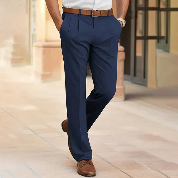 Heren Pantalon Casual Zwart Geschikt voor Werk - Mode Vibes