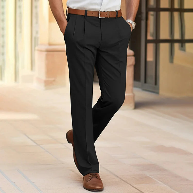 Heren Pantalon Casual Zwart Geschikt voor Werk