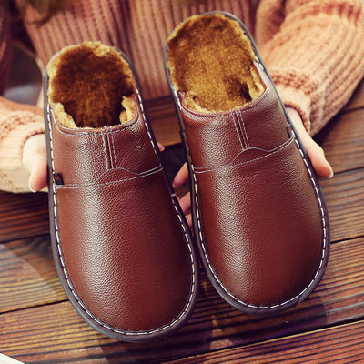 Leren Herenpantoffels Waterdicht en Warm