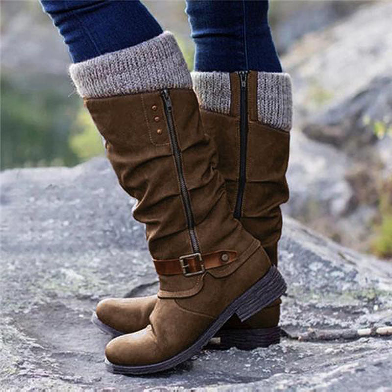 Stevige Orthopedische Dameslaarzen met Platte Hak – Warm, Waterdicht & Comfortabel