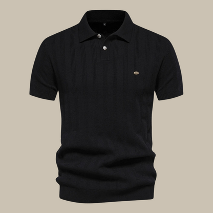 Wollen Polo Korte Mouw Stijlvolle Heren Shirt - Mode Vibes
