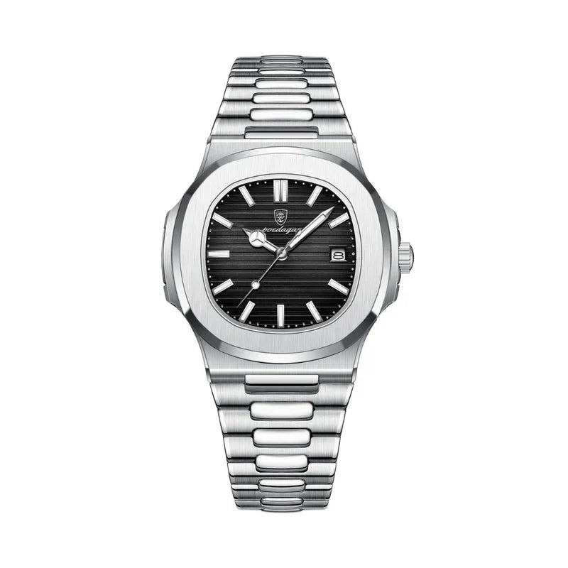 Philippe | Waterdichte klassieke horloge voor mannen in de kleur Zwart voor heren in Outdoor stijl geschikt voor alle seizoenen.