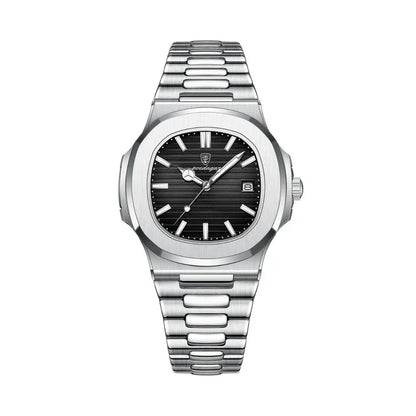 Philippe | Waterdichte klassieke horloge voor mannen in de kleur Zwart voor heren in Outdoor stijl geschikt voor alle seizoenen.