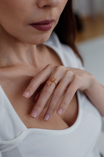 Edelsteen Ring Ruw Natuurlijk Mira Design