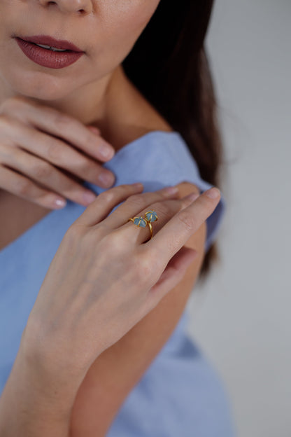 Edelsteen Ring Ruw Natuurlijk Mira Design