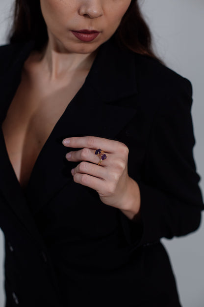 Edelsteen Ring Ruw Natuurlijk Mira Design