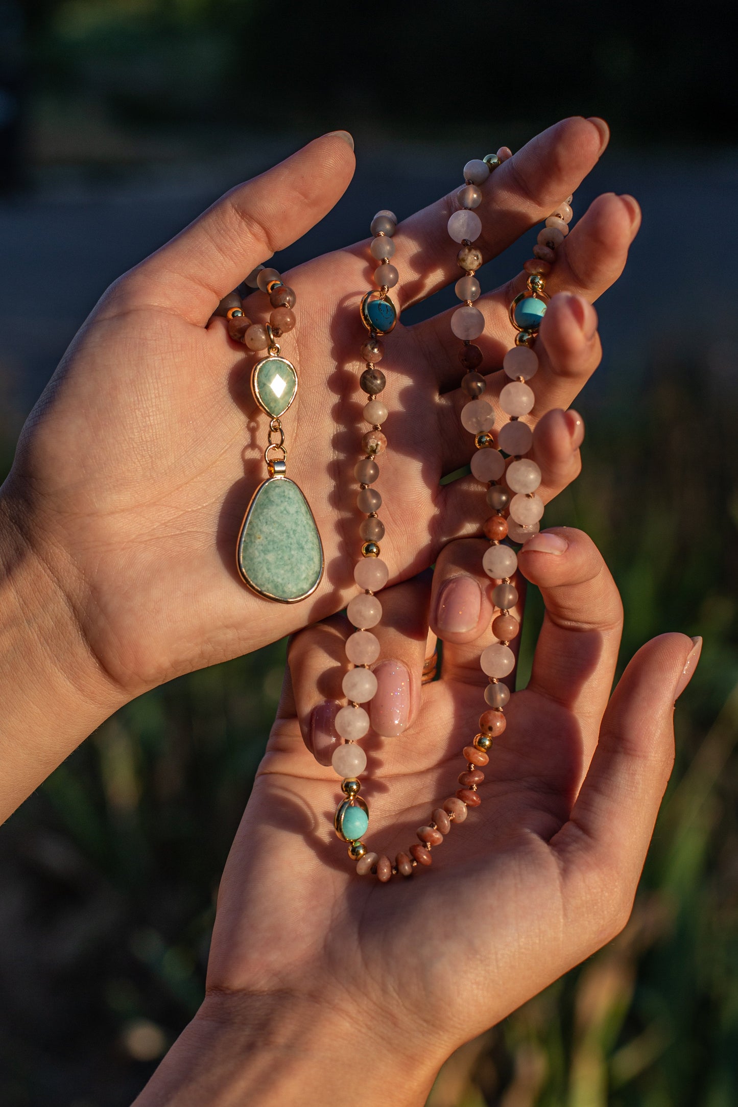 Mala Ketting Pastel Reinigend Edelsteen Halsketting