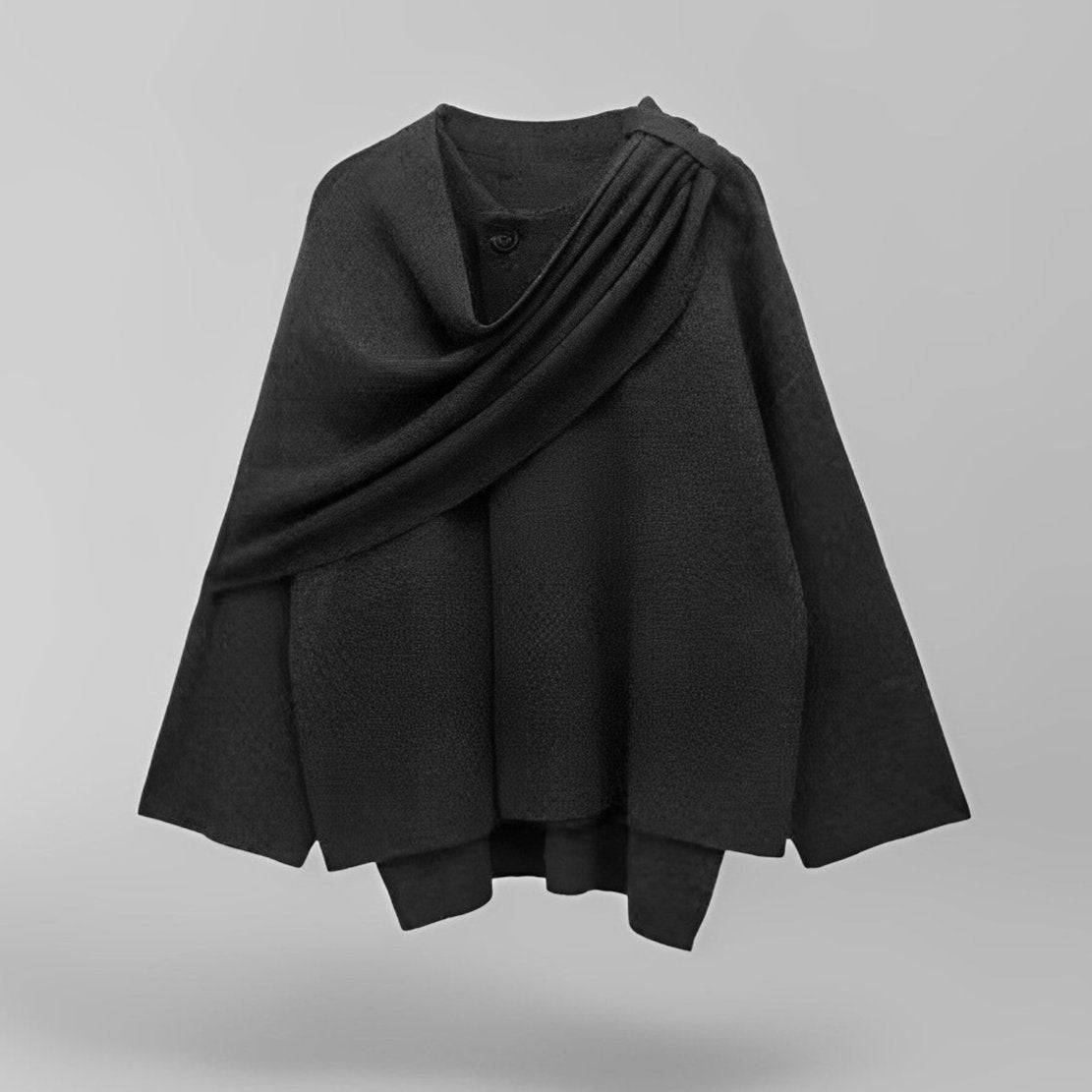 Wollen Jas Dames Oversized Knoopsluiting Luxe Voering