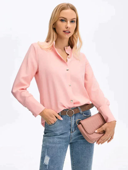 Blouse met Knopen voor Vrouw Elegante Stijl
