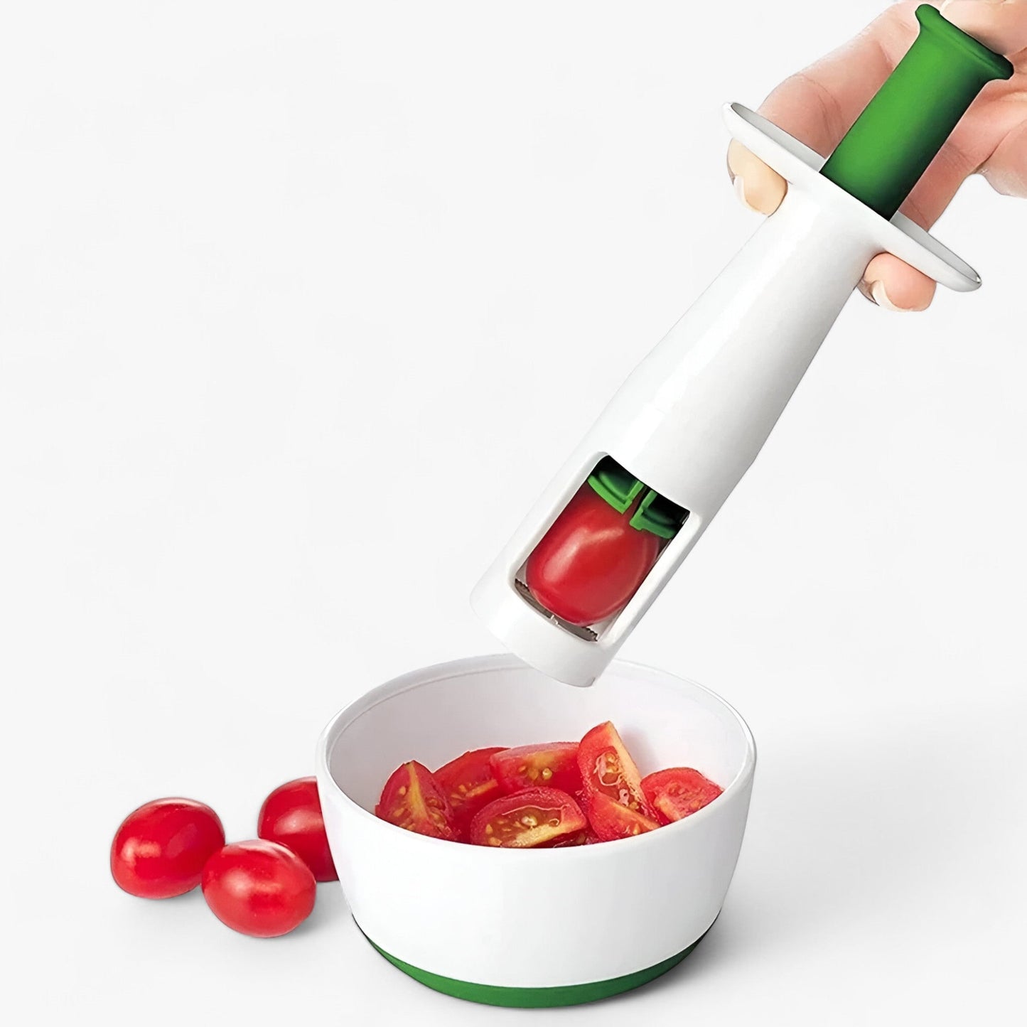 Tomatensnijder voor Gemakkelijk Snijden van Cherrytomaatjes