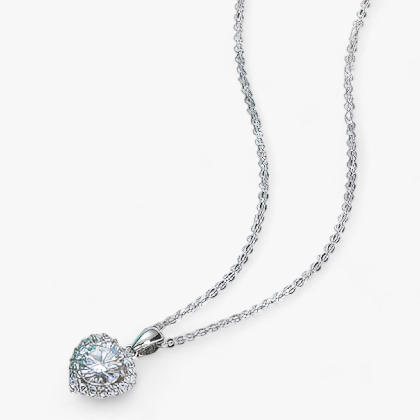 Moissanite Halsketting Hartvormig Sieraad