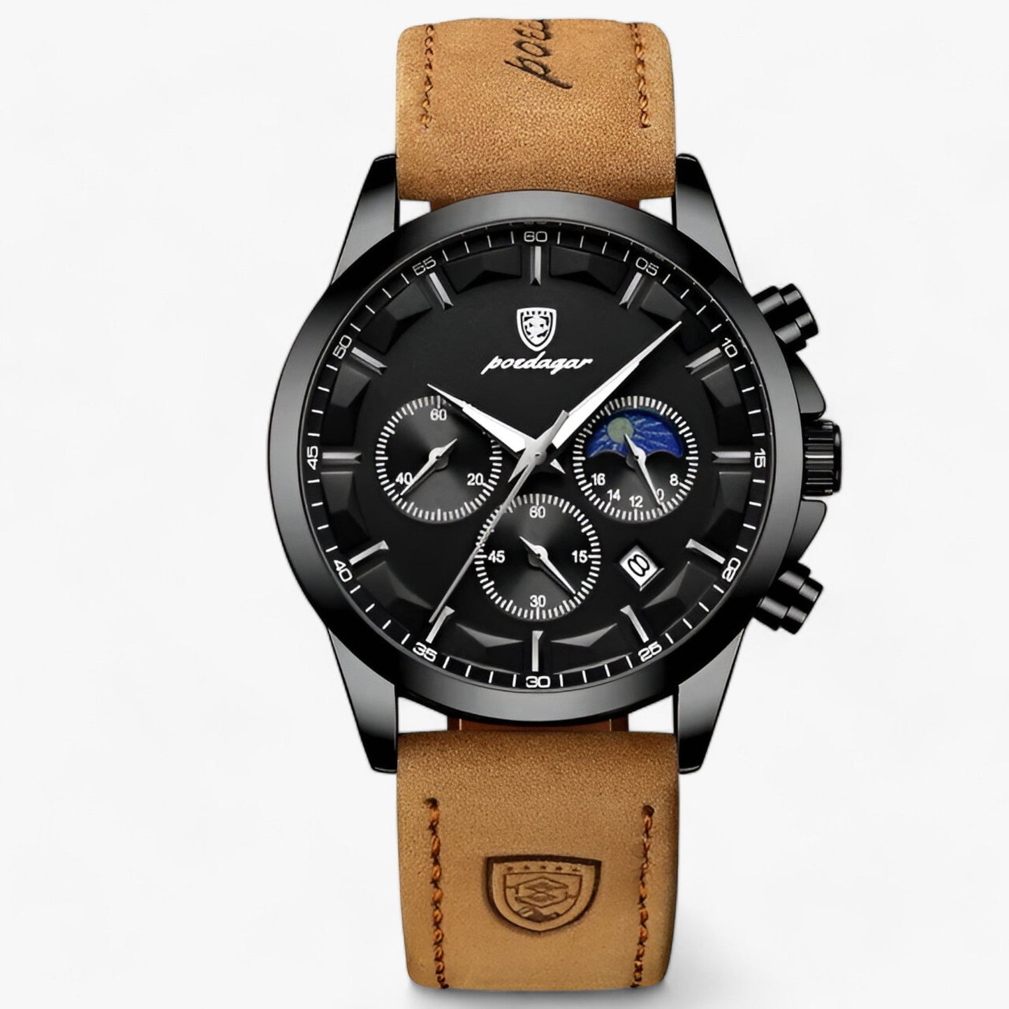 Luxe Herenhorloge Cassian met Lederen Band