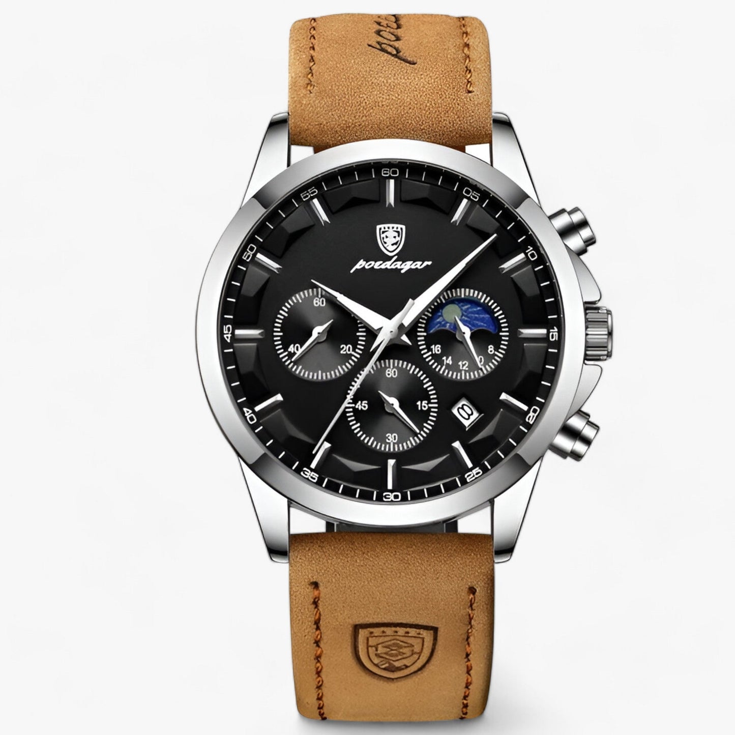 Luxe Herenhorloge Cassian met Lederen Band