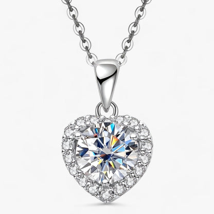 Moissanite Halsketting Hartvormig Sieraad - Mode Vibes