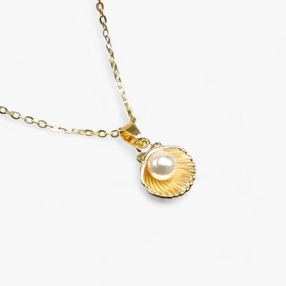 Parel Ketting met Schelpen Zilveren Halsketting