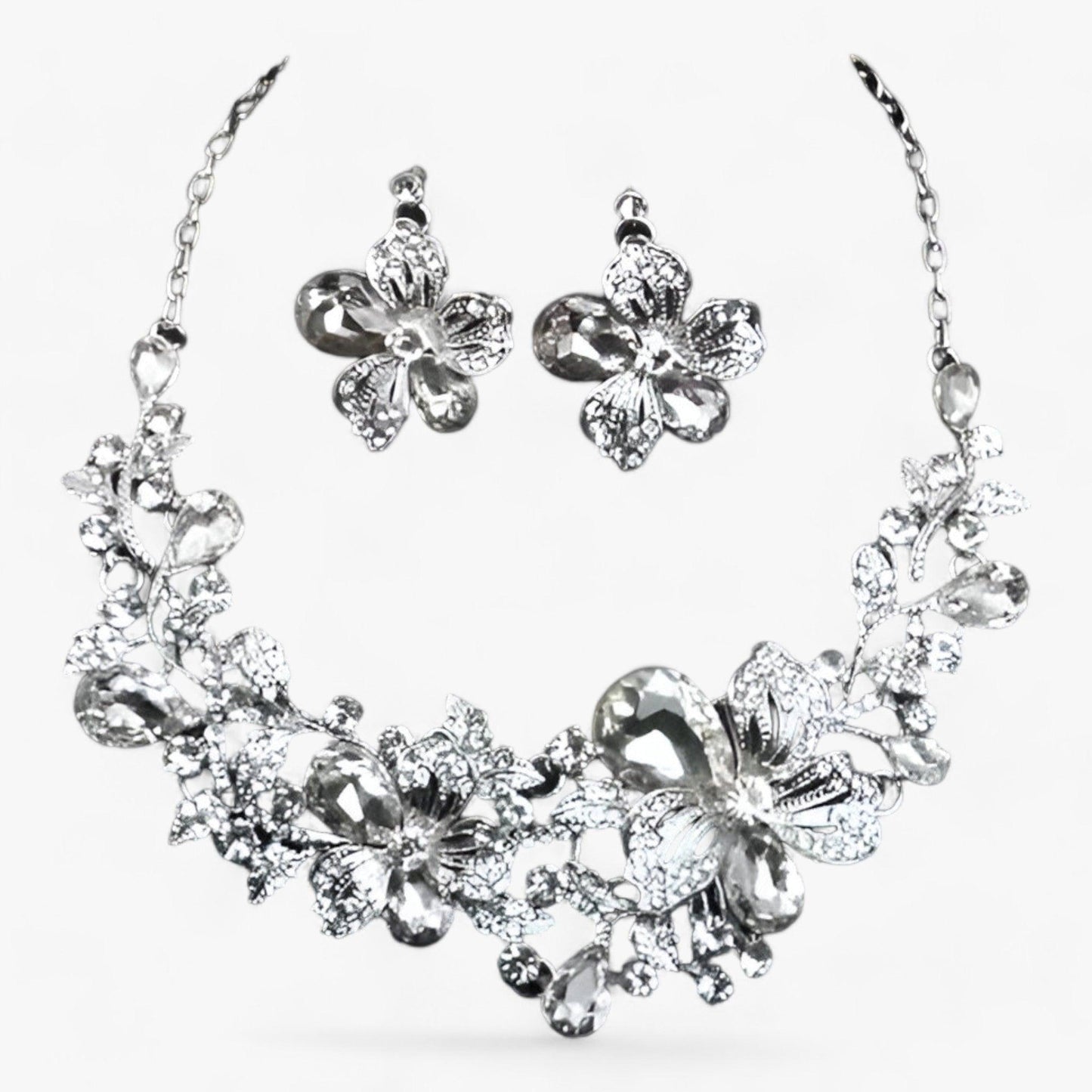 Bruidssieradenset met Bloemen Emaille Fleur Design