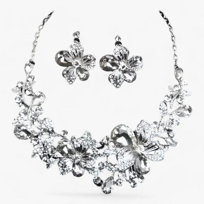 Bruidssieradenset met Bloemen Emaille Fleur Design