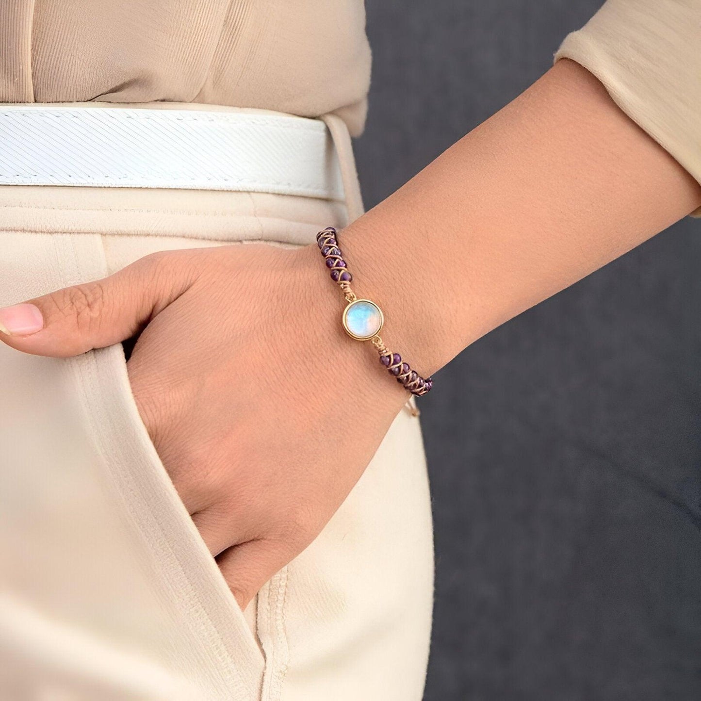 Edelsteen Armband Amethist Purper Genezend
