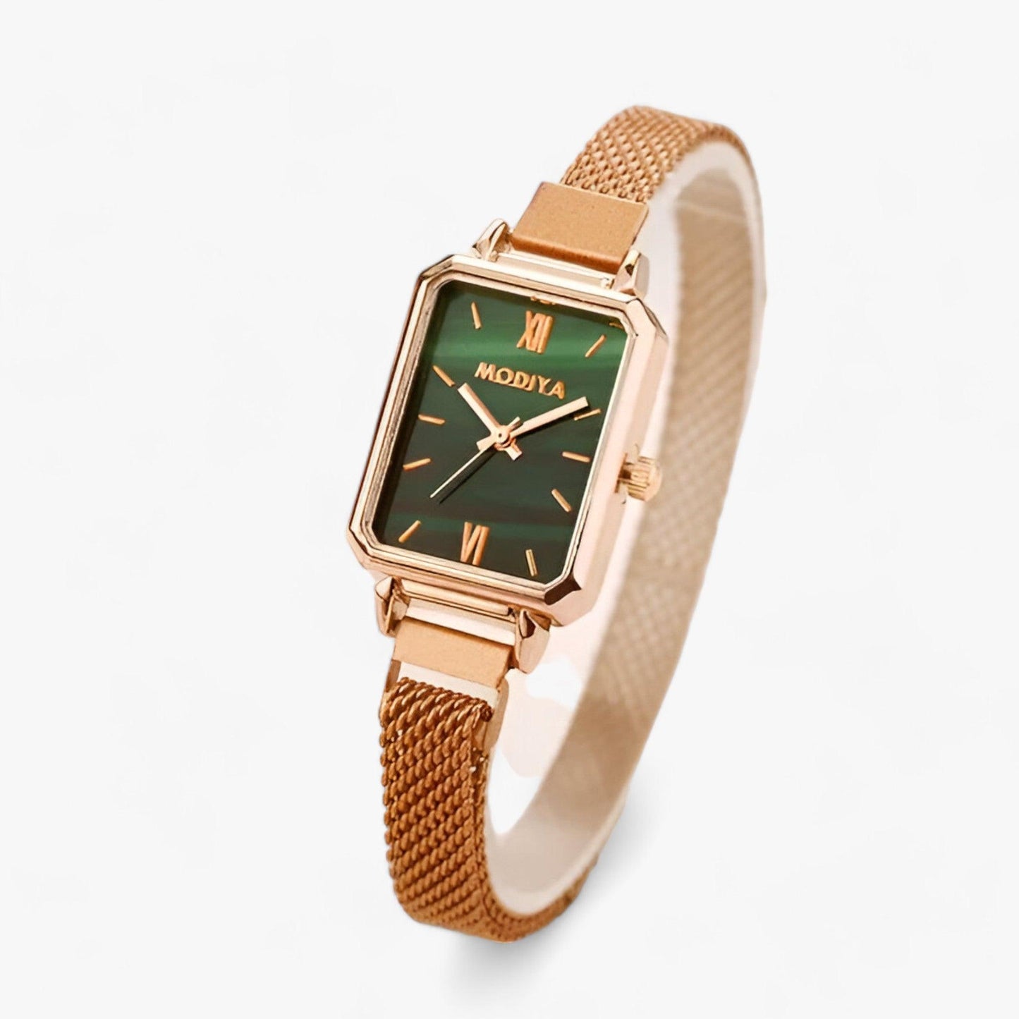 Vierkant Horloge met Magnetische Band Zwart Modern Design