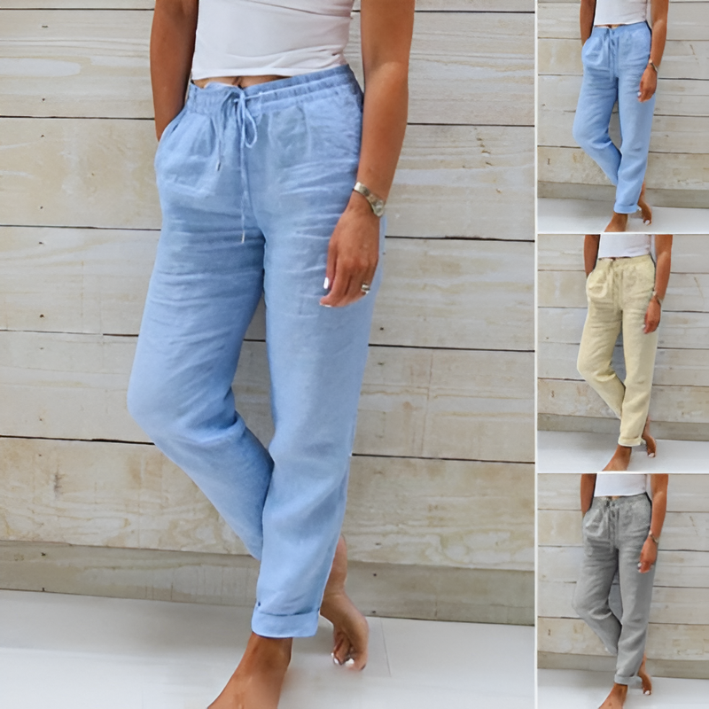 Zomerbroek Stijlvol Met Knoop en Koord - Mode Vibes