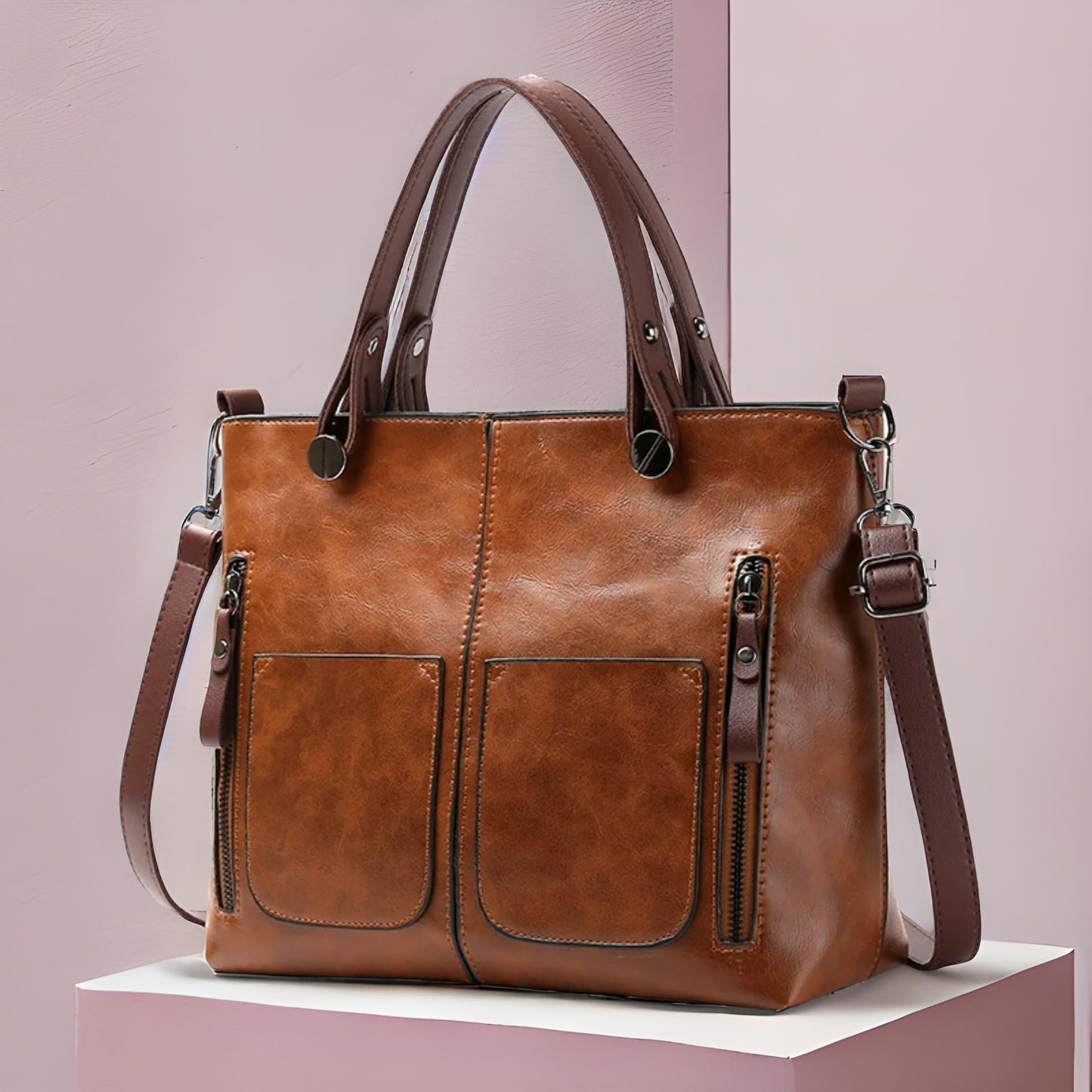 Klassieke Schoudertas voor Dames Lederlook Design