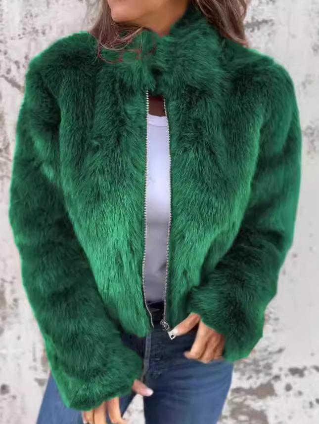 Dames Faux Fur Jas Elegante Bontjas Look