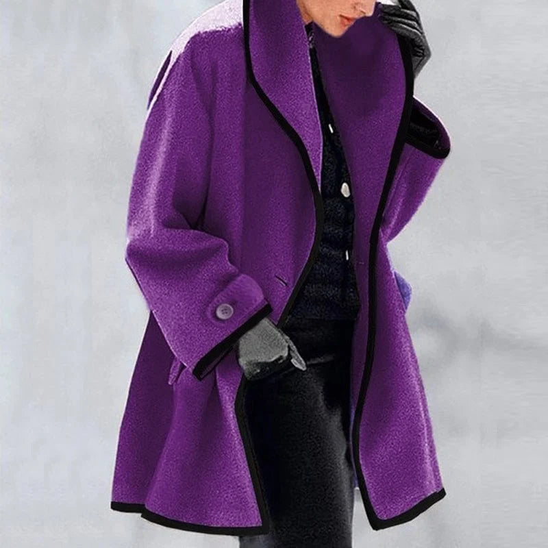 Dames Trenchcoat Warm Wollen Winterjas Emma