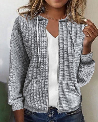 Dames Vest Capuchon Waterdichte Structuur Stof