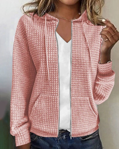 Dames Vest Capuchon Waterdichte Structuur Stof