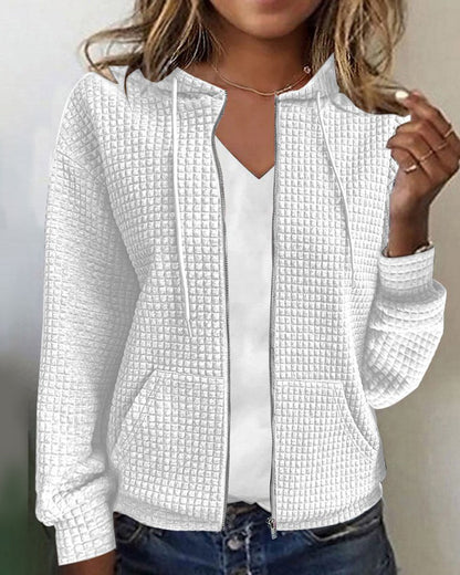 Dames Vest Capuchon Waterdichte Structuur Stof