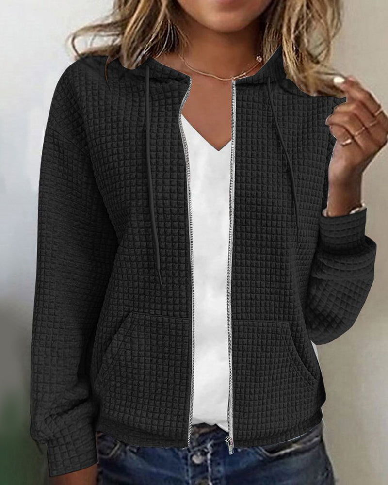 Dames Vest Capuchon Waterdichte Structuur Stof