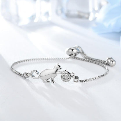Kattenarmband Stijlvol Zwart Met Glimmer - Mode Vibes