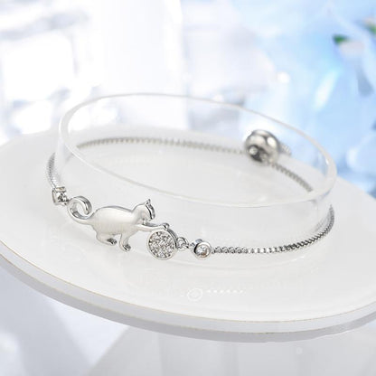 Kattenarmband Stijlvol Zwart Met Glimmer