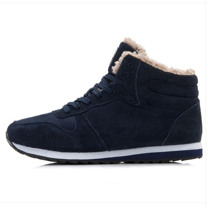 Casual Warme Winterschoenen Heren – Hoge Sneakers met Bontvoering