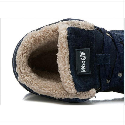 Casual Warme Winterschoenen Heren – Hoge Sneakers met Bontvoering