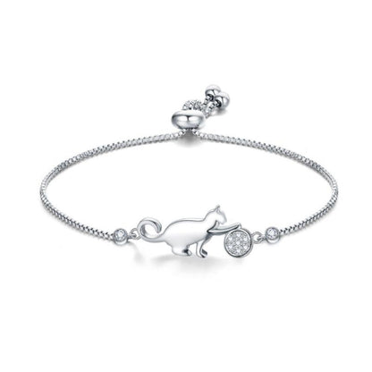 Kattenarmband Stijlvol Zwart Met Glimmer