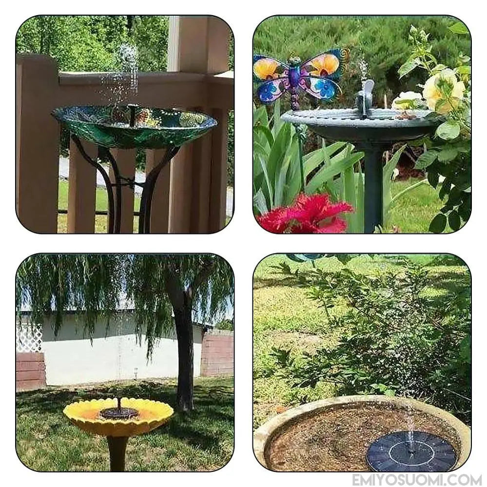 Emiyo Solar Fountain | Luo puutarhaan rentouttava ilmapiiri-EmiyoSuomi
