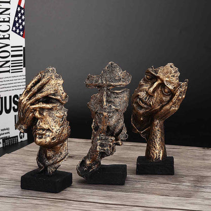 Gouden Kunst Sculptuur Abstract Design Soren - Mode Vibes
