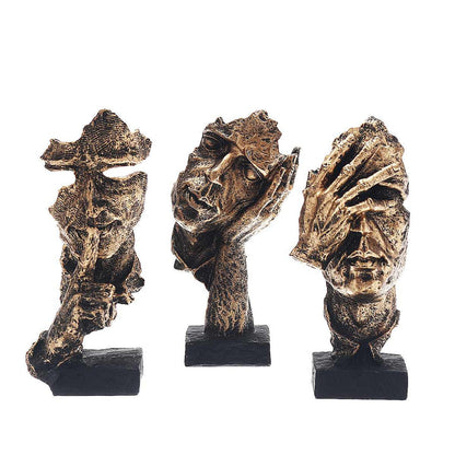 Gouden Kunst Sculptuur Abstract Design Soren