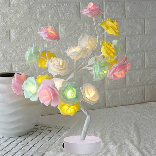 Rozen Kerstboom met LED Verlichting