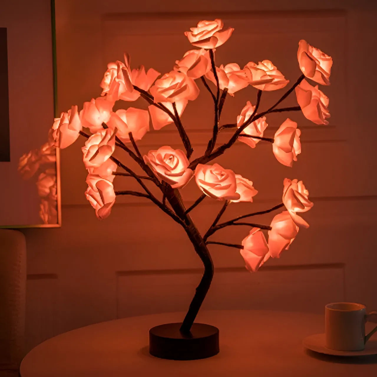 Rozen Kerstboom met LED Verlichting